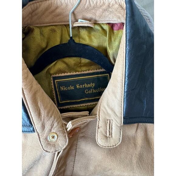 Vintage Nicole Sarhady Collections Brown Suede Barn Jacket L - Picture 6 of 16